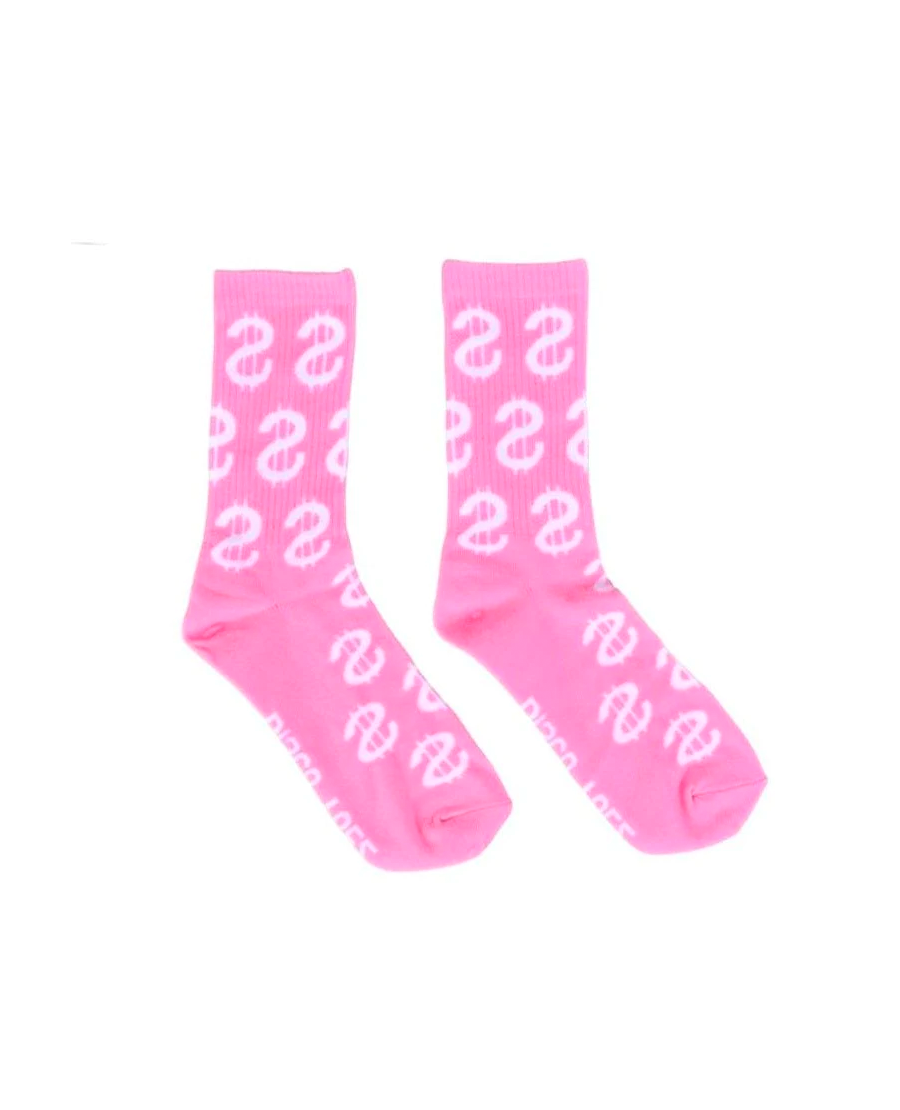 Disco Toez Light Pink Money Sign Socks